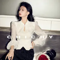 【直播专享】CHICHY千金风新中式拼接轻国风设计衬衫CC1E001241
