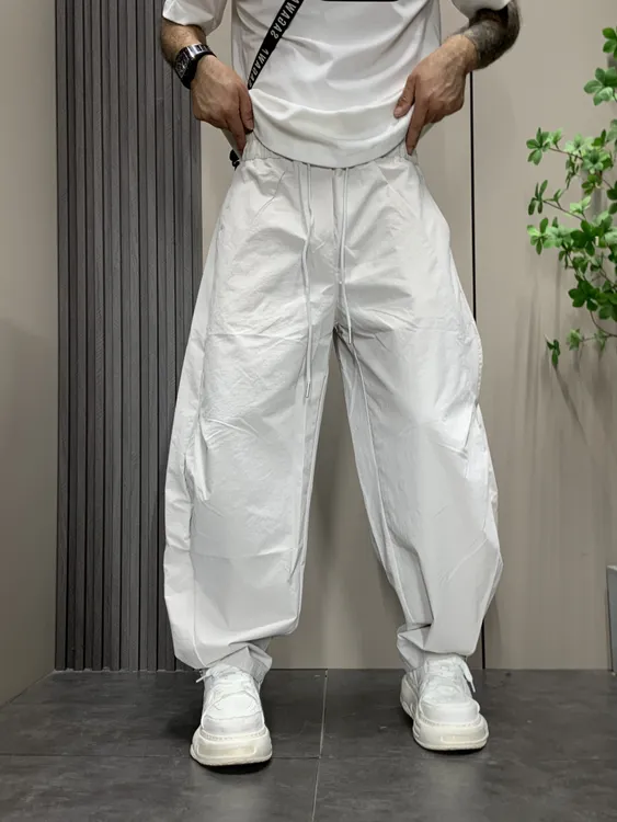 2025夏季新款男士直筒休闲裤男士时尚潮流百搭宽松直筒阔腿长裤子