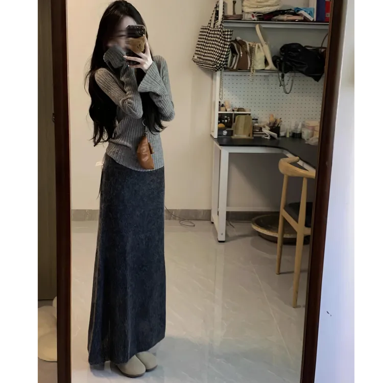 2025秋冬女装富家千金流行一整套洋气毛衣裙子套装气质小众两件套
