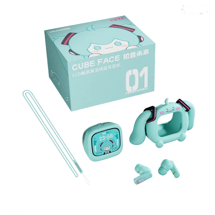 【bilibili现货】初音未来CUBE FACE  LCD触屏真无线蓝牙耳机DB