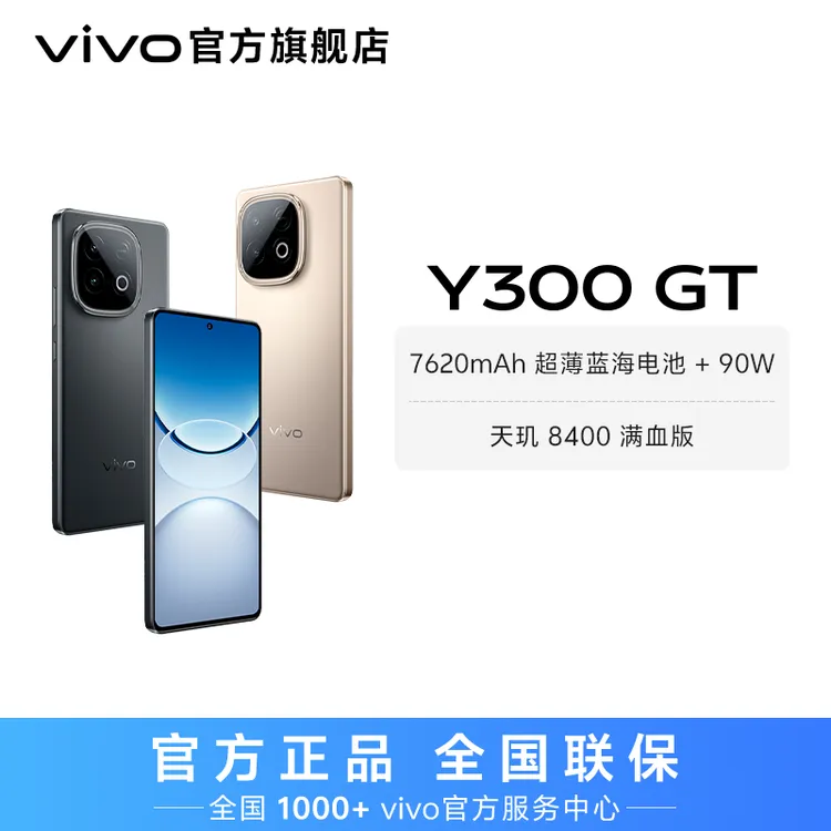 【国家补贴】vivo Y300 GT 智能手机 7620mAh超薄蓝海电池