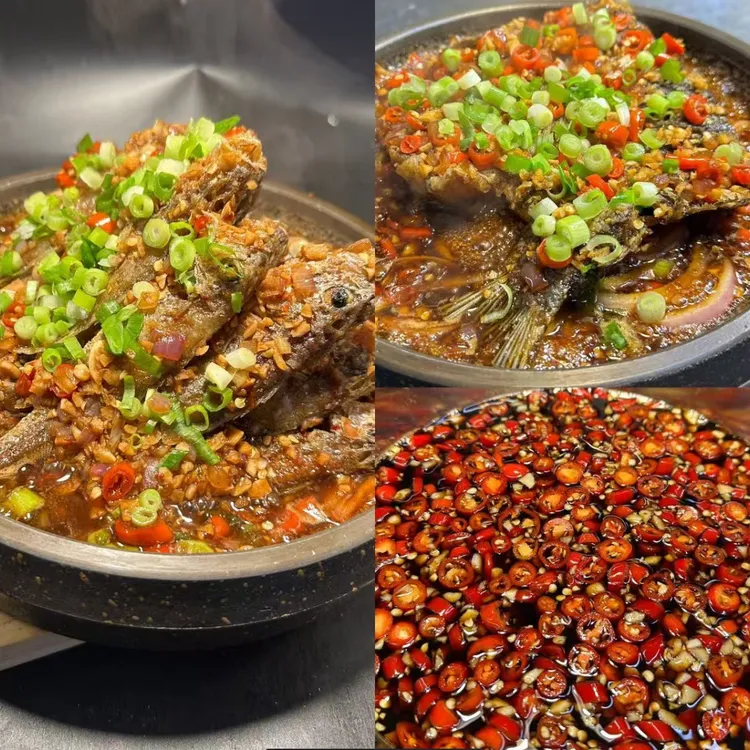 石板酸辣黄花鱼鲫鱼教程