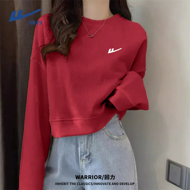 【回力】秋冬加绒衣服短款卫衣女款爆款2025新款小众炸街高级感女装