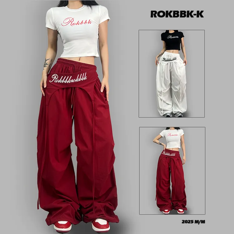 街舞潮牌运动裤女宽松版型休闲裤嘻哈jazz爵士舞长裤