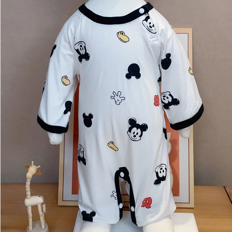 2025宝宝夏季透气凉爽空调服连体长袖哈衣爬服柔软清凉婴幼儿