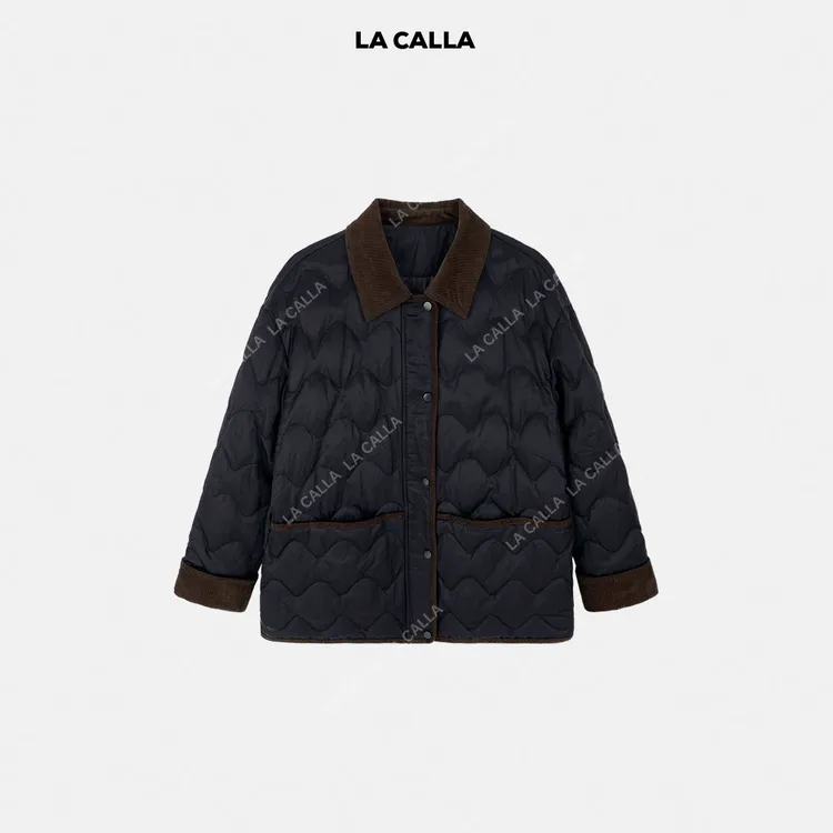LA CALLA复古鹅绒老钱拼色外套WD25W30