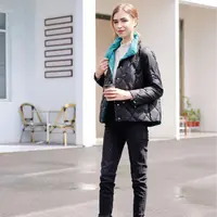 S3505（甩货不补差价） 百搭女士立领短款白鸭绒羽绒服秋冬女款