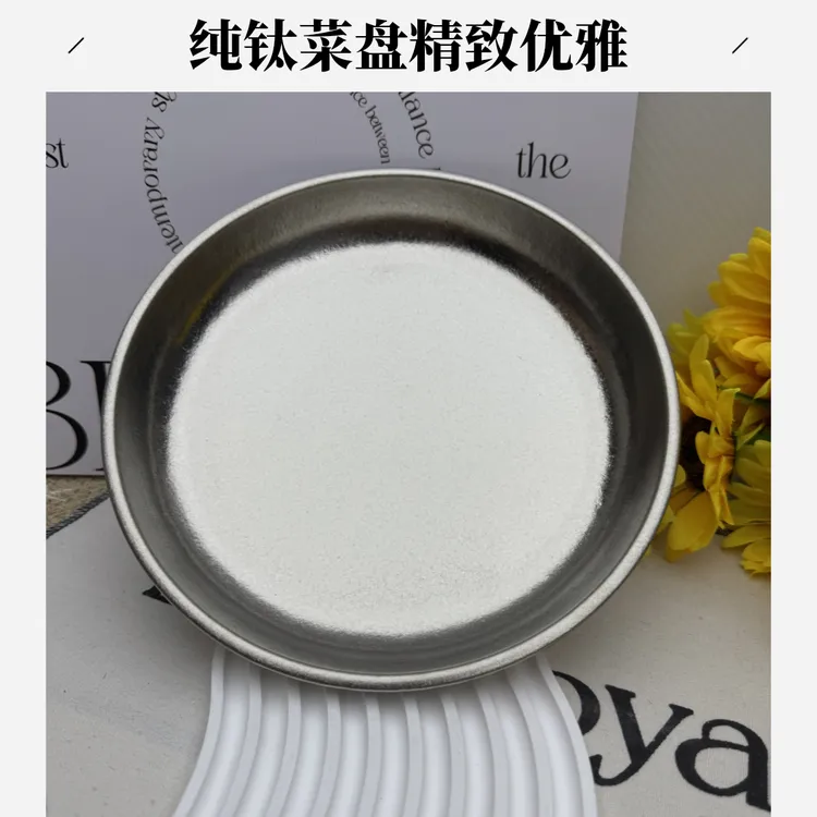 Vanirr纯钛高端冰晶家用日式优雅精致菜盘子摆盘圆盘！