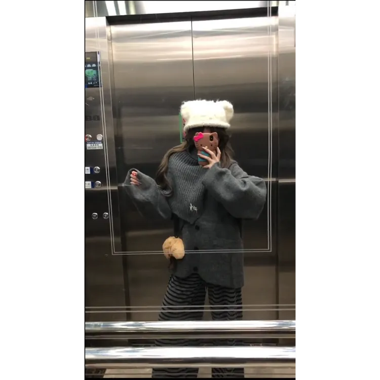 MARIE.COCO软乎乎秋冬针织开衫毛衣女穿搭设计感宽松慵懒风休闲裤