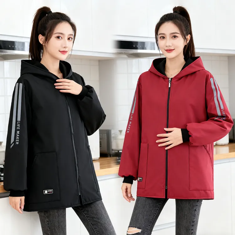 新款加绒长袖加绒加厚围裙防风御寒家用或工作服男女同款可定制