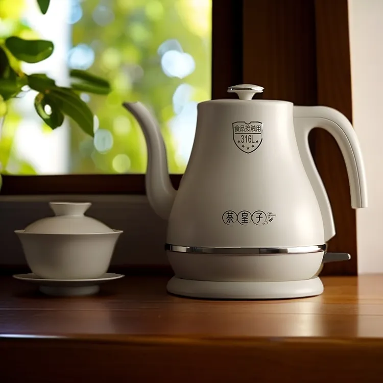 【冲泡专用】茶皇子烧水壶家用长嘴电热烧水壶小型烧水杯316L不锈钢