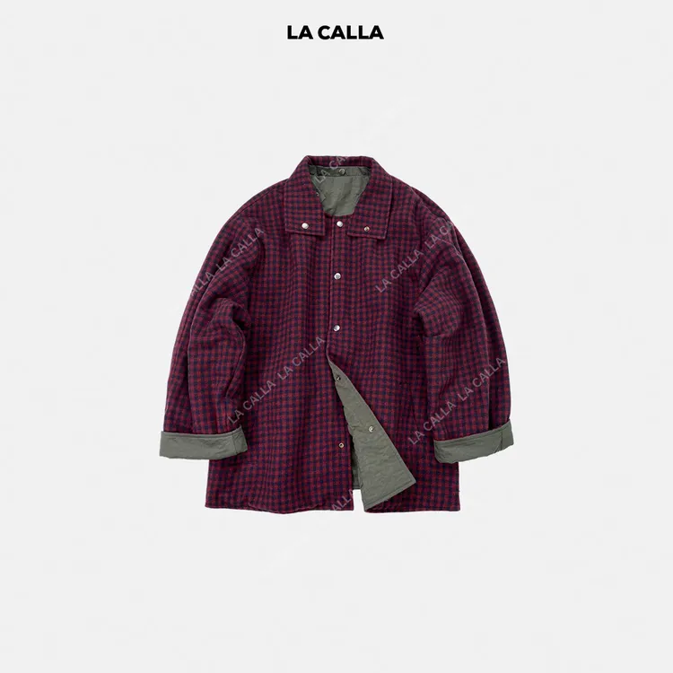 LA CALLA马拉拉正反两穿格子外套OY-WV6923