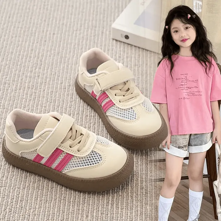 ABC儿童德训运动鞋2025夏季新款网面透气小白鞋休闲男童运动鞋子