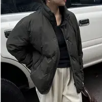 新款气质休闲韩版简约立领长袖羽绒服Y249092