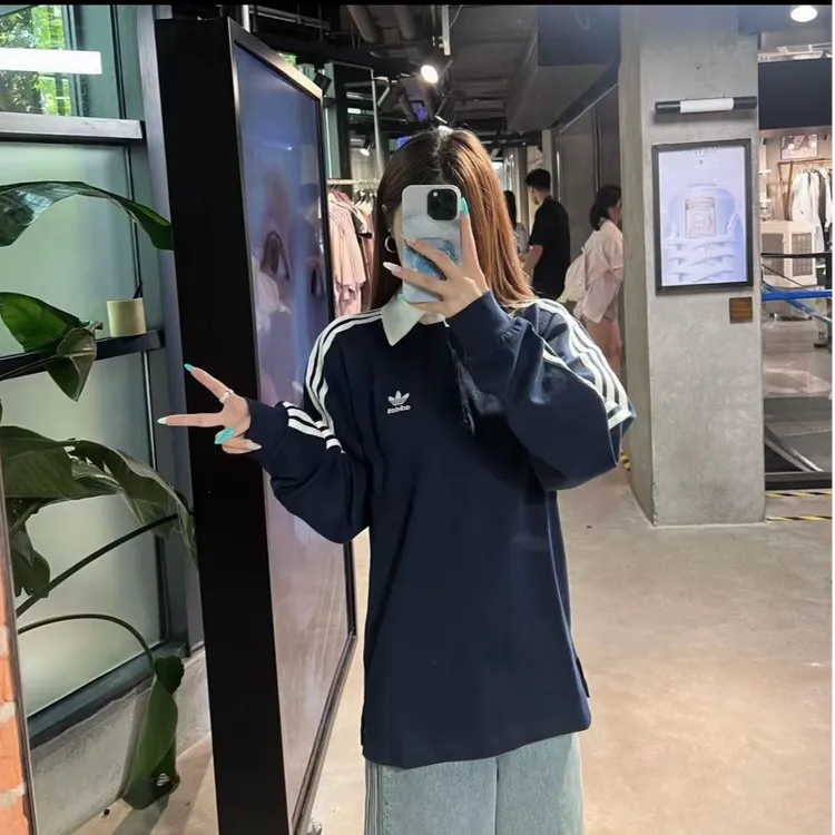 adidas/阿迪达斯三叶草originals时尚柔软运动长袖Polo衫 JY1400