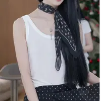 Maritimam Nebulam- 黑底腰果花桑蚕丝丝巾  PS195