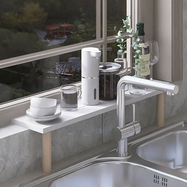 厨房窗台加宽延伸板水池窄缝台面扩展置物架桌面延长碗碟收纳架子