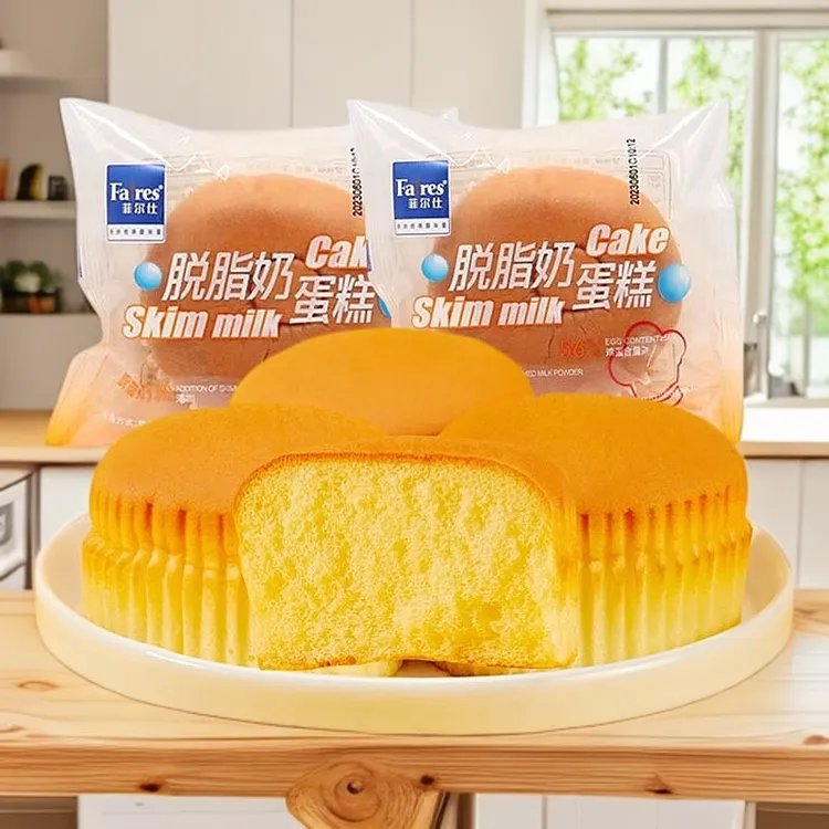 菲尔仕脱脂奶蛋糕营养早餐蛋糕休闲点心面包夜宵点心面包