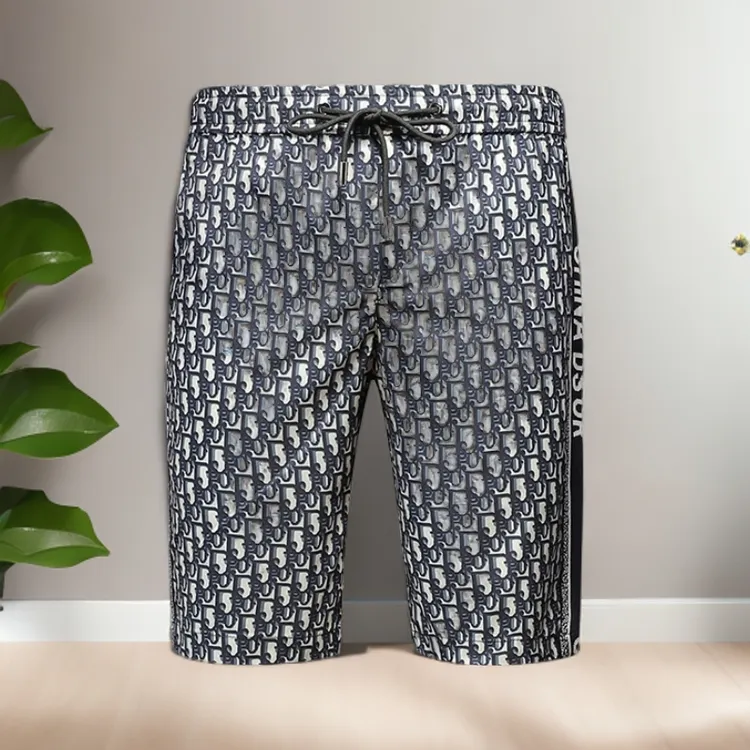 欧货短裤男士时尚潮牌波点印花夏季休闲宽松直筒五分运动沙滩裤子