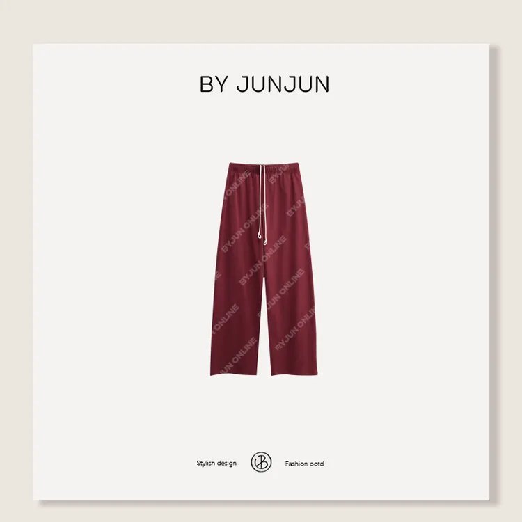 Byjunjun【辣妹子】薄卫裤夏季显瘦百搭松紧腰休闲裤C25K612