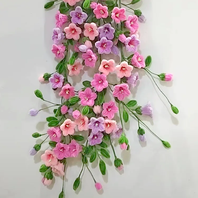 凌霄花扭扭棒手工DIY爬藤花束材料包家居装饰花束挂饰