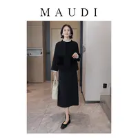 MAUDI北国雪夜秋冬新款小众设计毛绒口袋法式针织短外套女8214