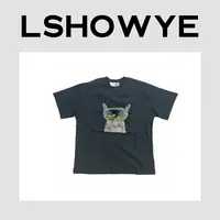 LSHOWYE｜毛线刺绣猫T恤H0003