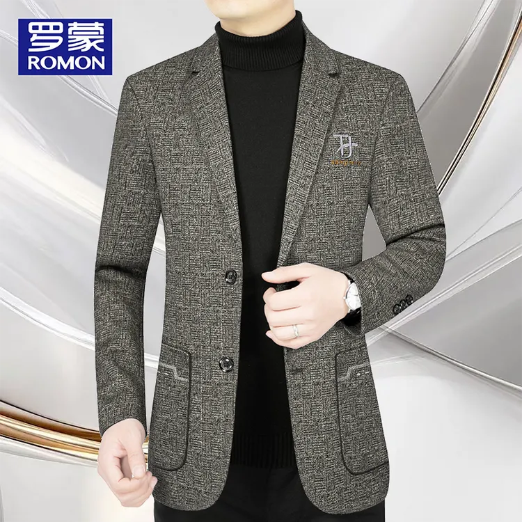 罗蒙男士新款小西服商务休闲春秋季高档男装西装外套潮