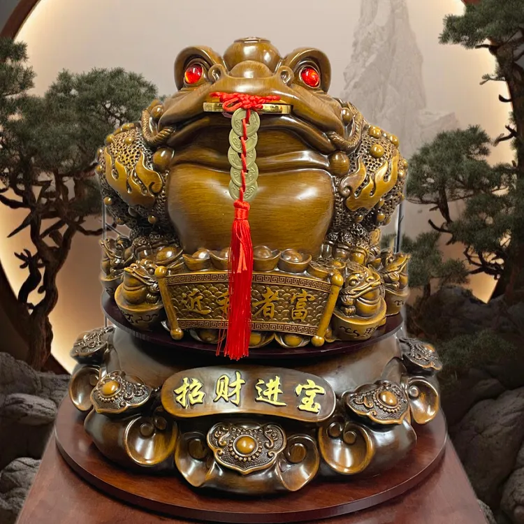 近我者富金蟾摆件公司收银台前台办公室摆设