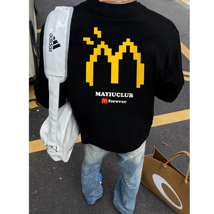 重磅潮牌美式秋季长袖t恤男款宽松潮流男生秋装上衣个性打底衫