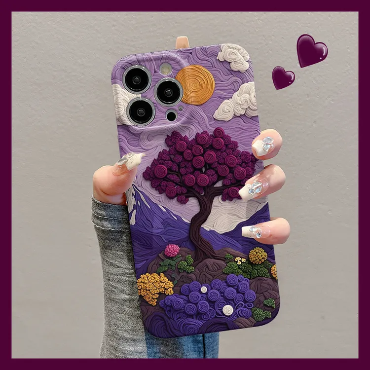 梅子山川玫瑰适用苹果17/16菲林硬手机壳小米15vivo华为p70oppo潮