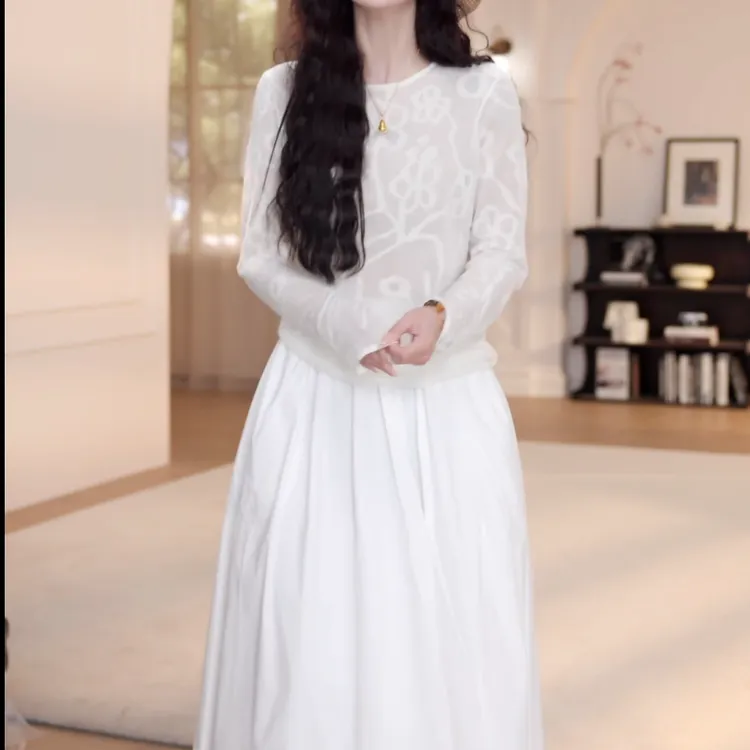 2025春夏新款慵懒风长袖针织防晒衫打底衫上衣LK2501635