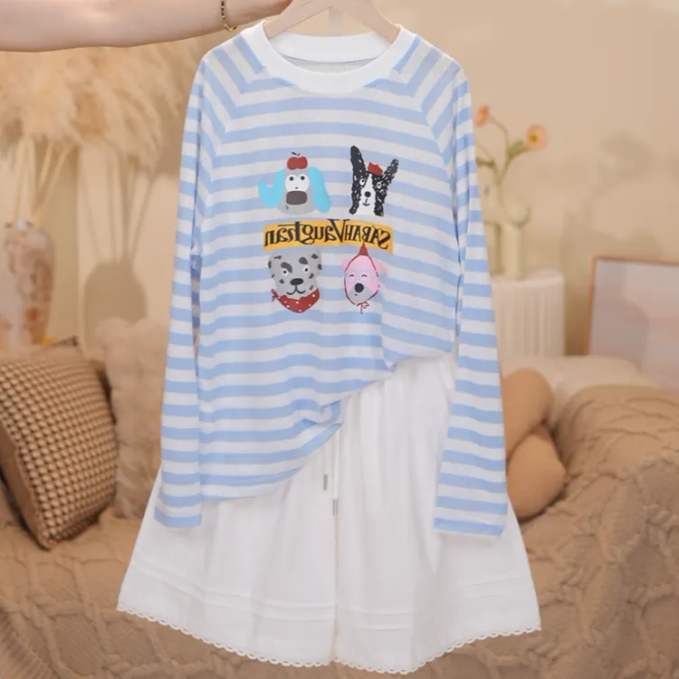 女大童夏季长袖防晒套装青少年初高中生宽松休闲运动防晒衣两件套