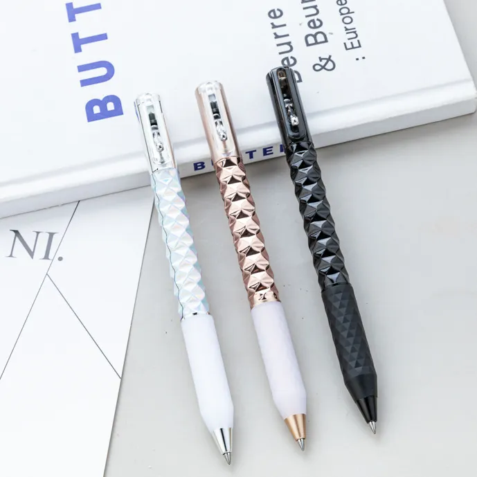 菱动解压几何变形笔速干小众高颜值摆件中性笔