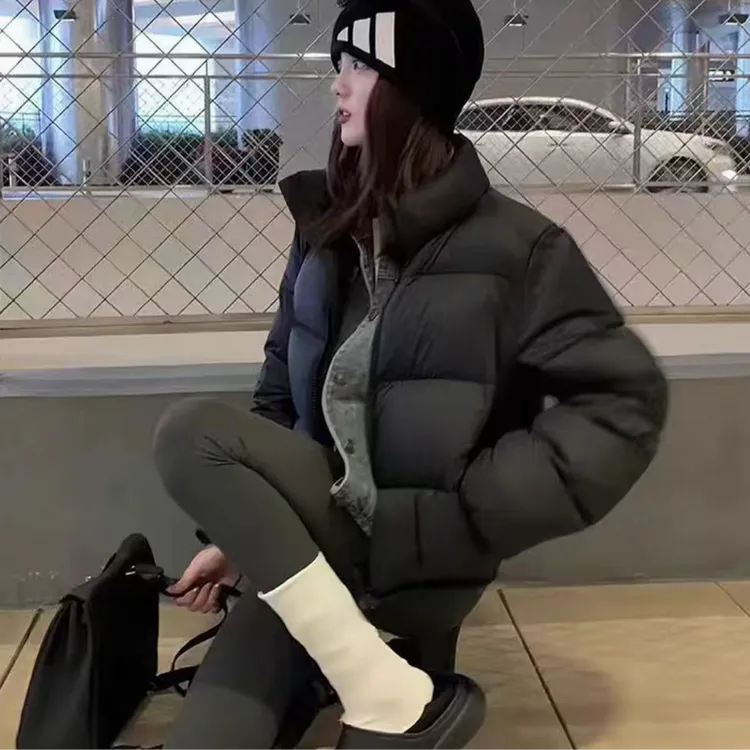 2025短款白鸭绒羽绒服直筒型长袖拉链秋冬ins韩版百搭（新做新货）