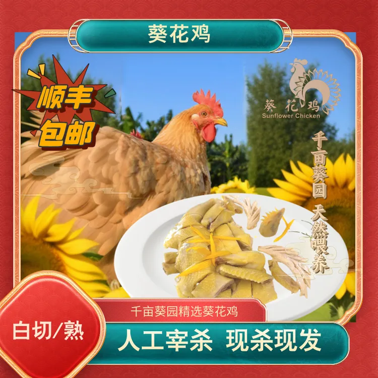 【葵花鸡·精选二选一800-1000g】五星级同源 源厂直发 冰鲜运输