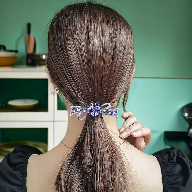 原创设计中国风商务/OL顶夹蝴蝶结发夹发卡夹子弹簧夹简约优雅