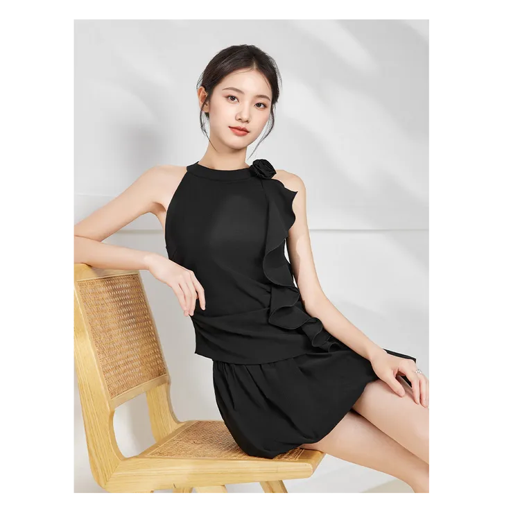 IEF/爱依服2025新款夏季显瘦小众设计师款上下套裙两件套流光风