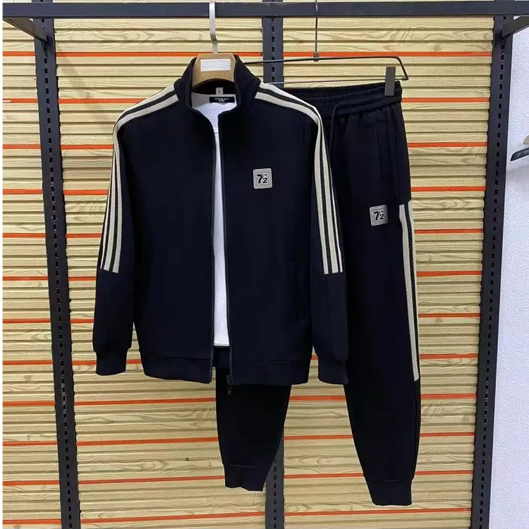 新款高品质男士立领休闲百搭运动套装