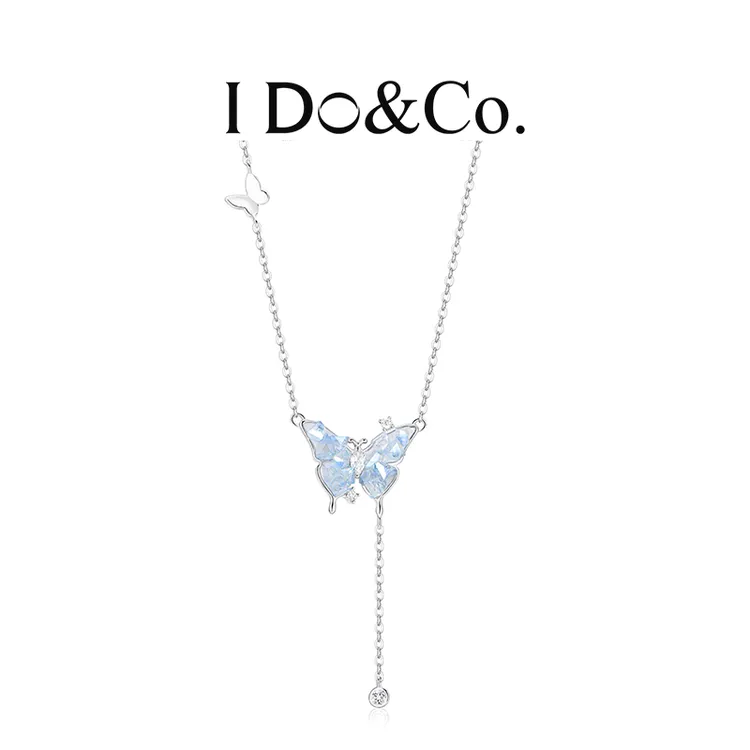 I Do&Co. 坠链均925银 蝶影逐光项链女 轻奢小众高级感银饰送女友