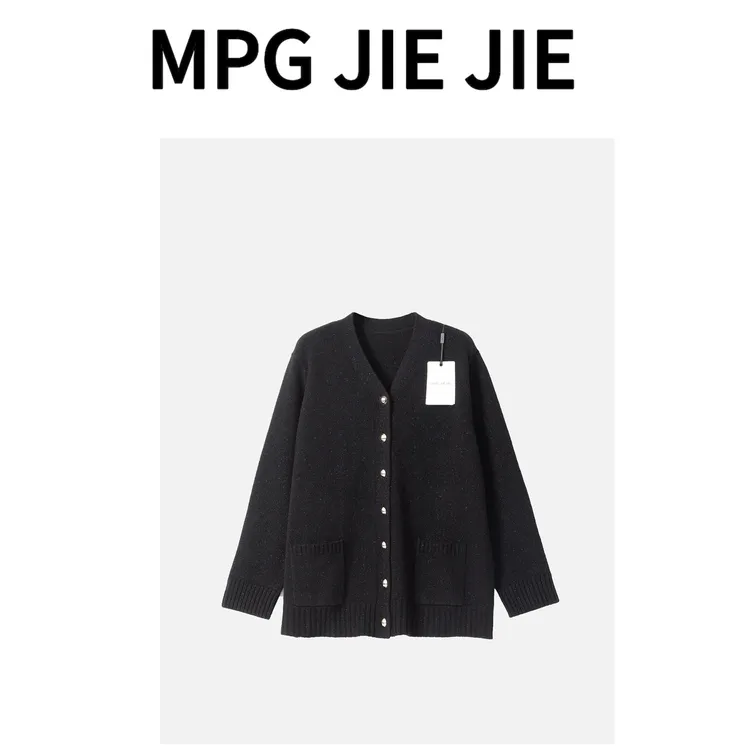 MPG JIEJIE【好羊气】大码绵羊毛时尚休闲百搭秋冬开衫