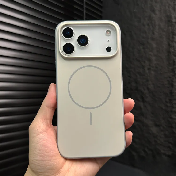 适用苹果17ProMax手机壳双拼磁吸iPhone17Air高端商务撞色肤感壳