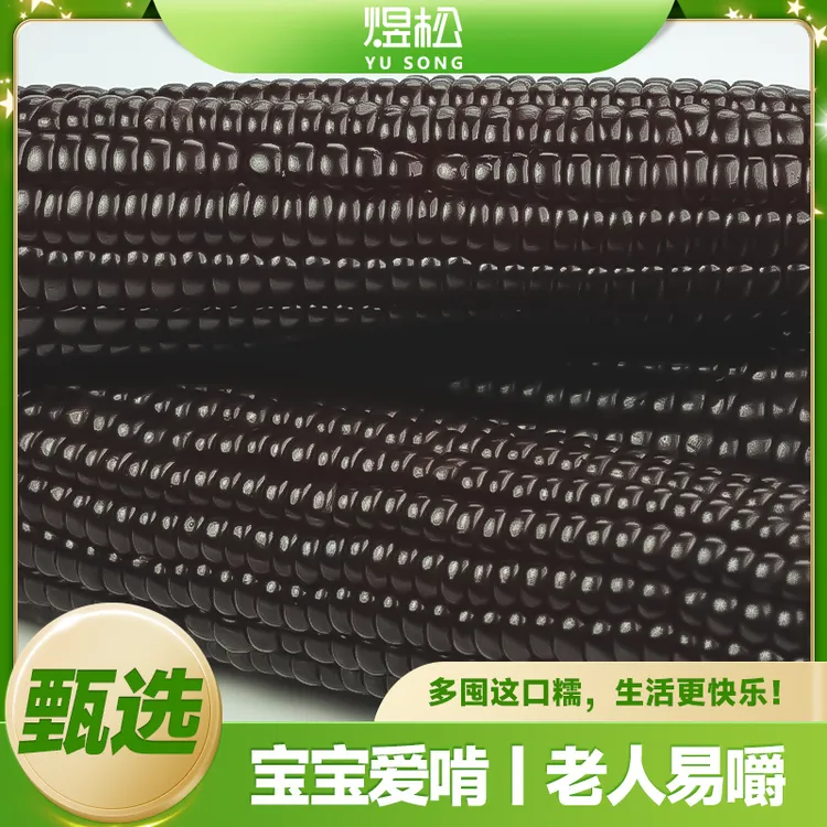 东北鲜采粘糯黑糯玉米共12支可试吃两根单只240g以上（整箱6-7斤）
