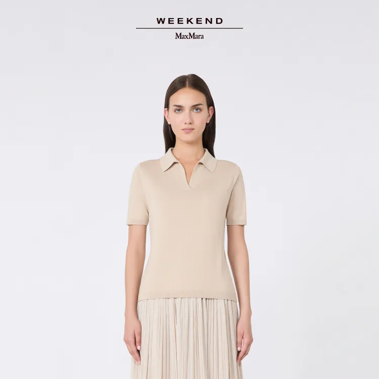 Weekend MaxMara 25秋新品简约短袖休闲风针织T恤5366075106