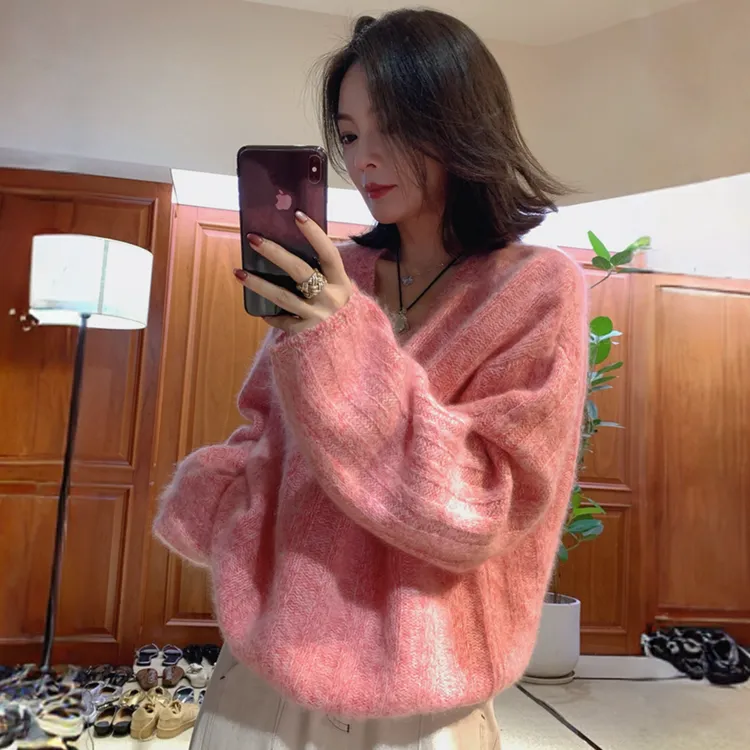 《质感千金粉》老钱风松弛感打底衫毛衣女装贵气纯欲百搭慵懒风秋季