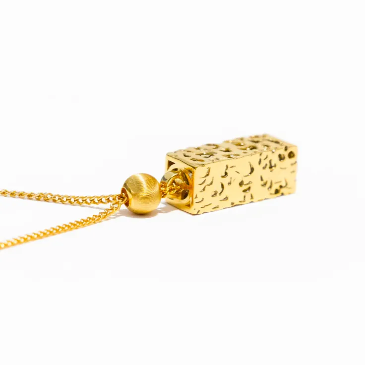 坠链均925银 碎碎金来财小金条通体925银套链国潮爆闪轻奢气质