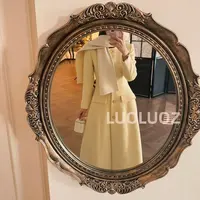 【现货】LUOLUOZ【云之栖羽】秋冬气质收腰轻奢围脖长款大衣外套JF408