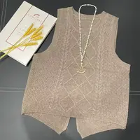 【小水专属】叠穿神器！100纯羊毛衫女绞花马甲坎肩外搭