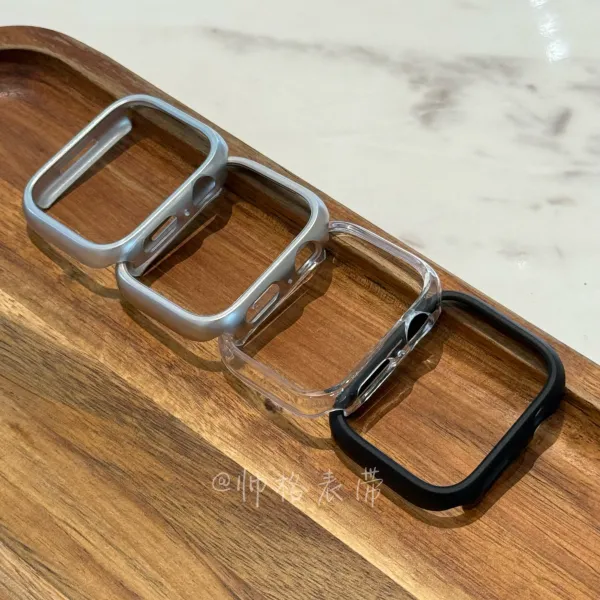 适用苹果applewatchS10手表哑光保护壳iwatch9se2ultra镂空手表壳