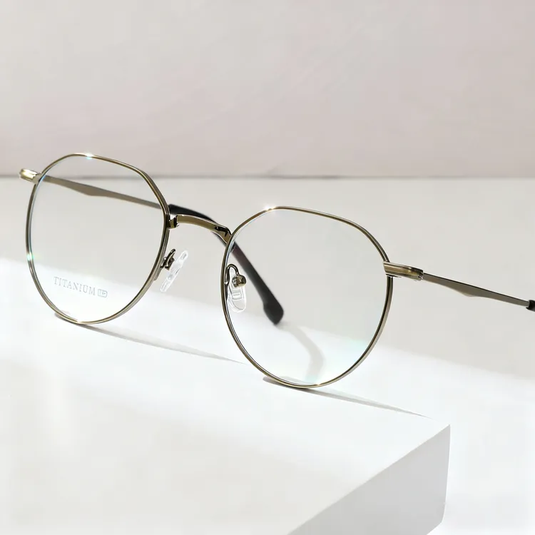 超轻半钛近视眼镜复古圆框文艺高清防蓝光专业配镜可配度数